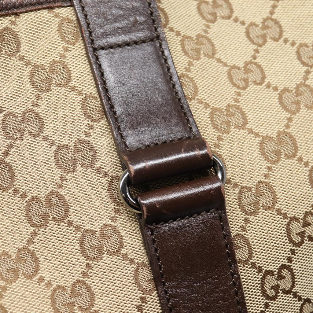 GUCCI GG Canvas Tote Bag Beige Silver 145971 ac3208