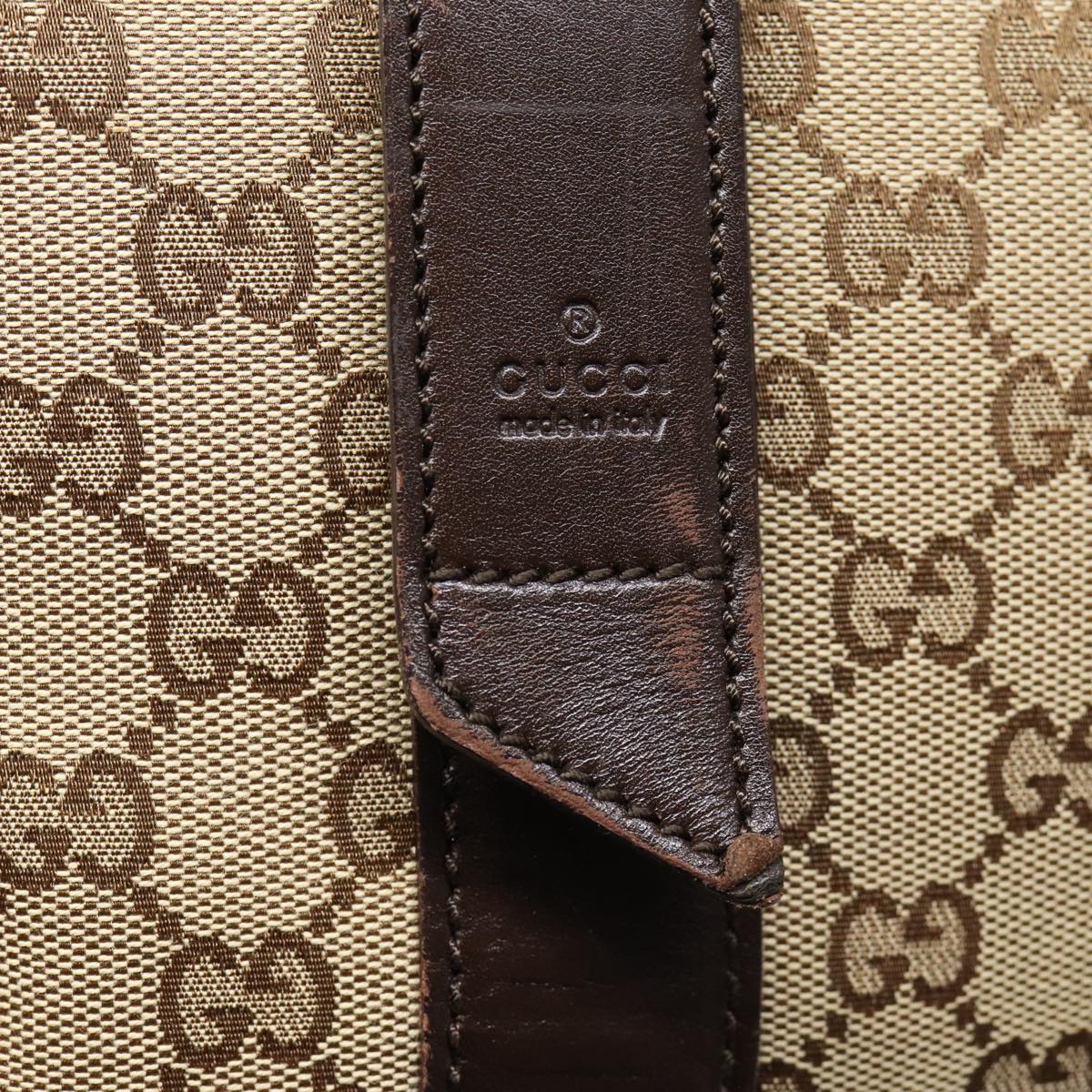 GUCCI GG Canvas Tote Bag Beige Silver 145971 ac3208