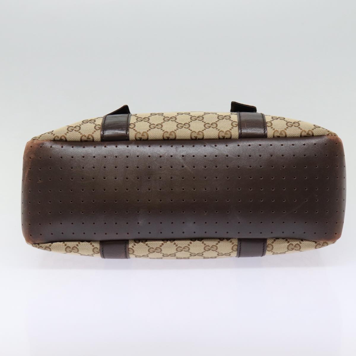 GUCCI GG Canvas Tote Bag Beige Silver 145971 ac3208