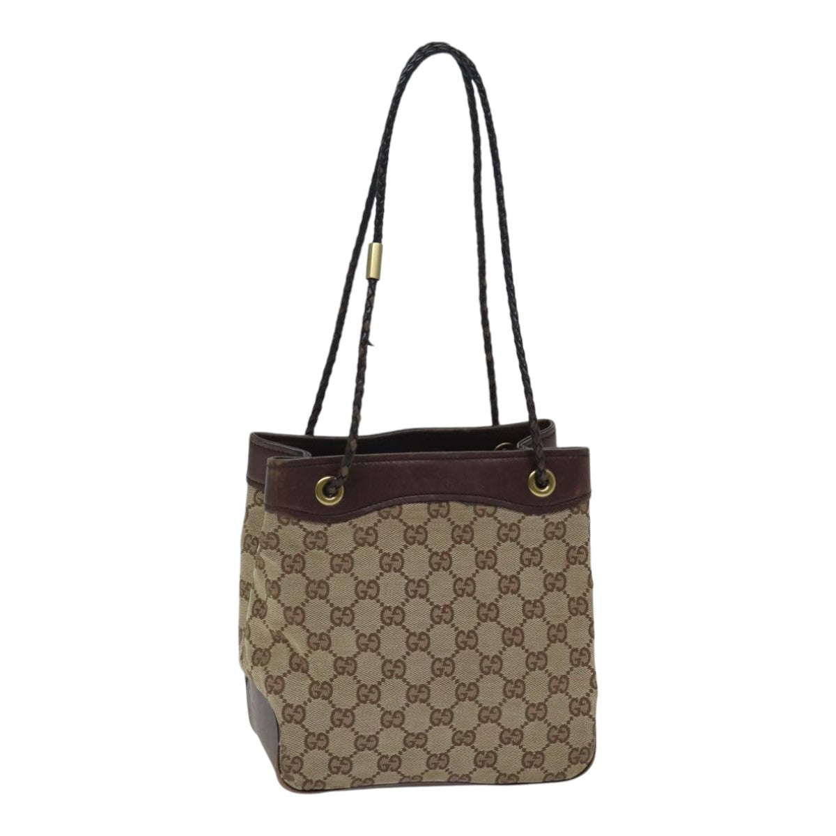 GUCCI GG Canvas Shoulder Bag Beige 109143 ac3211