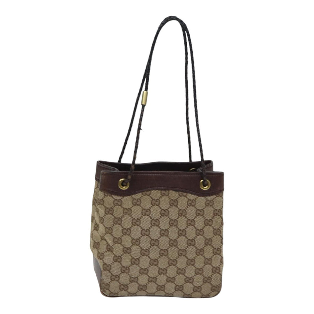 GUCCI GG Canvas Shoulder Bag Beige 109143 ac3211