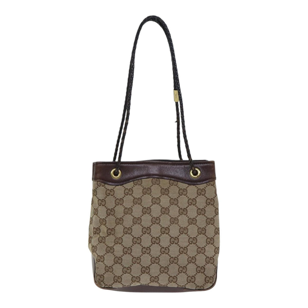 GUCCI GG Canvas Shoulder Bag Beige 109143 ac3211