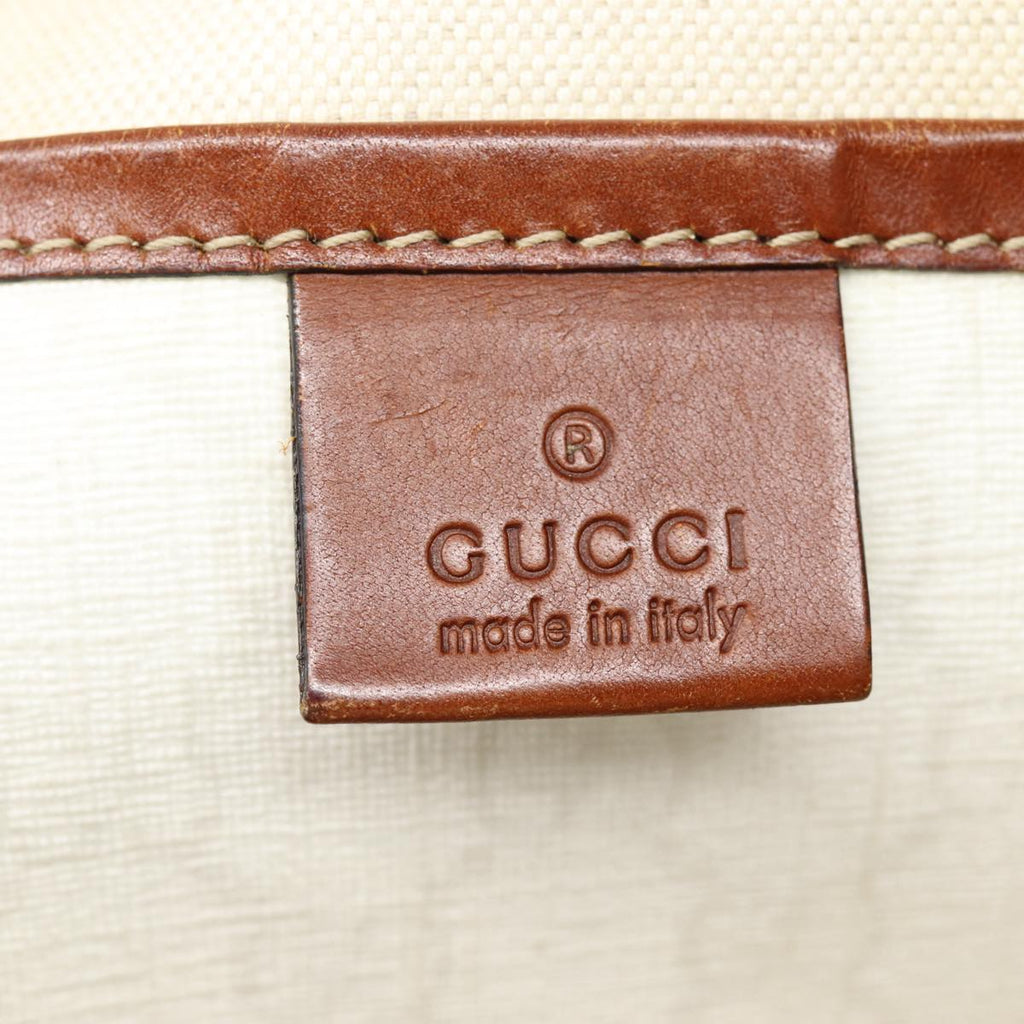 GUCCI GG Supreme Web Sherry Line Tote Bag PVC White Gold 211134 ac3214