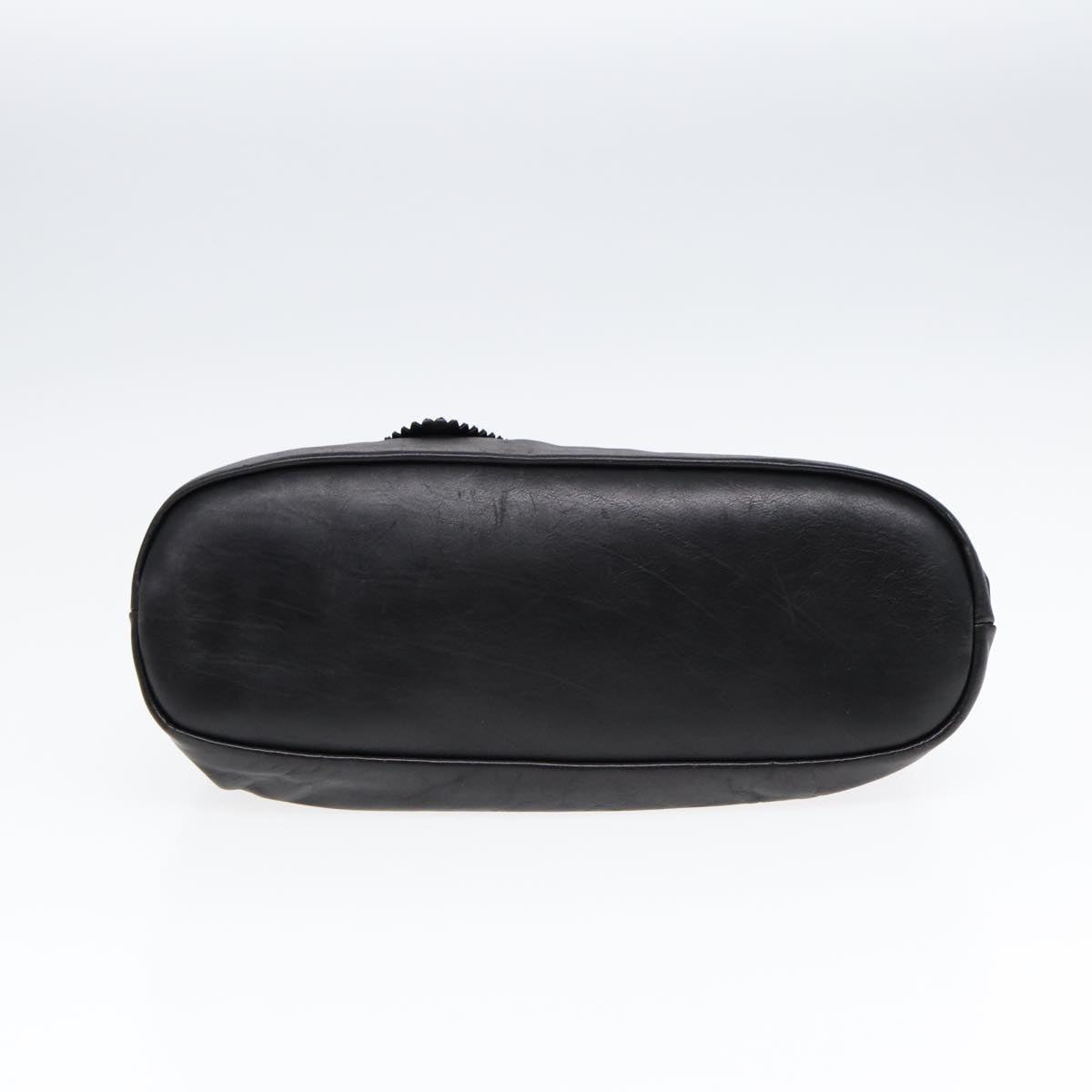 GUCCI Hand Bag Leather 2way Black Gold 212994 ac3216