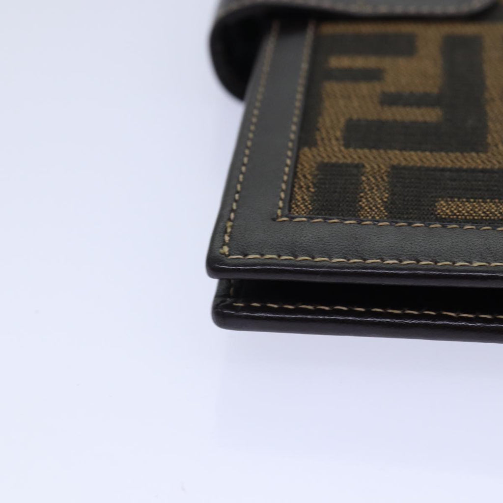 FENDI Zucca Canvas Day Planner Cover Brown Black gold ac3226