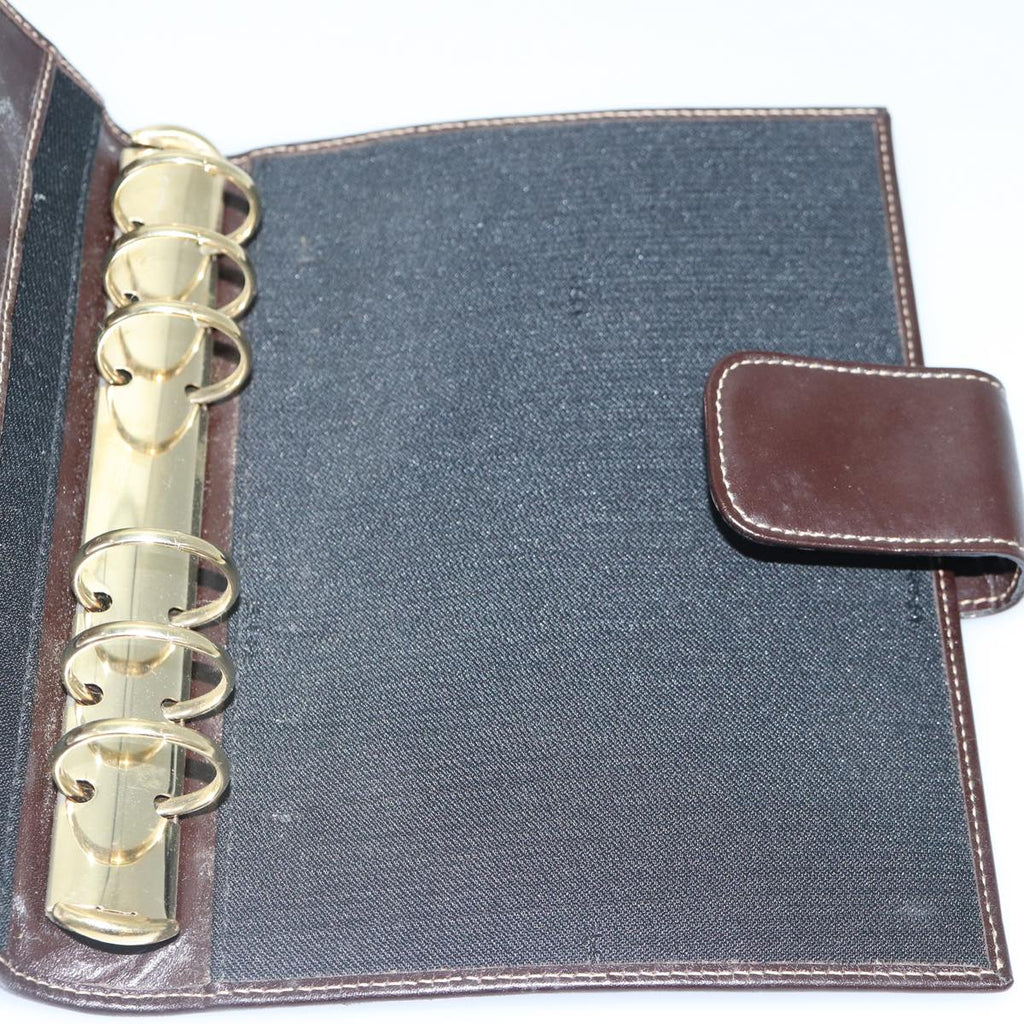 FENDI Zucca Canvas Day Planner Cover Brown Black gold ac3226