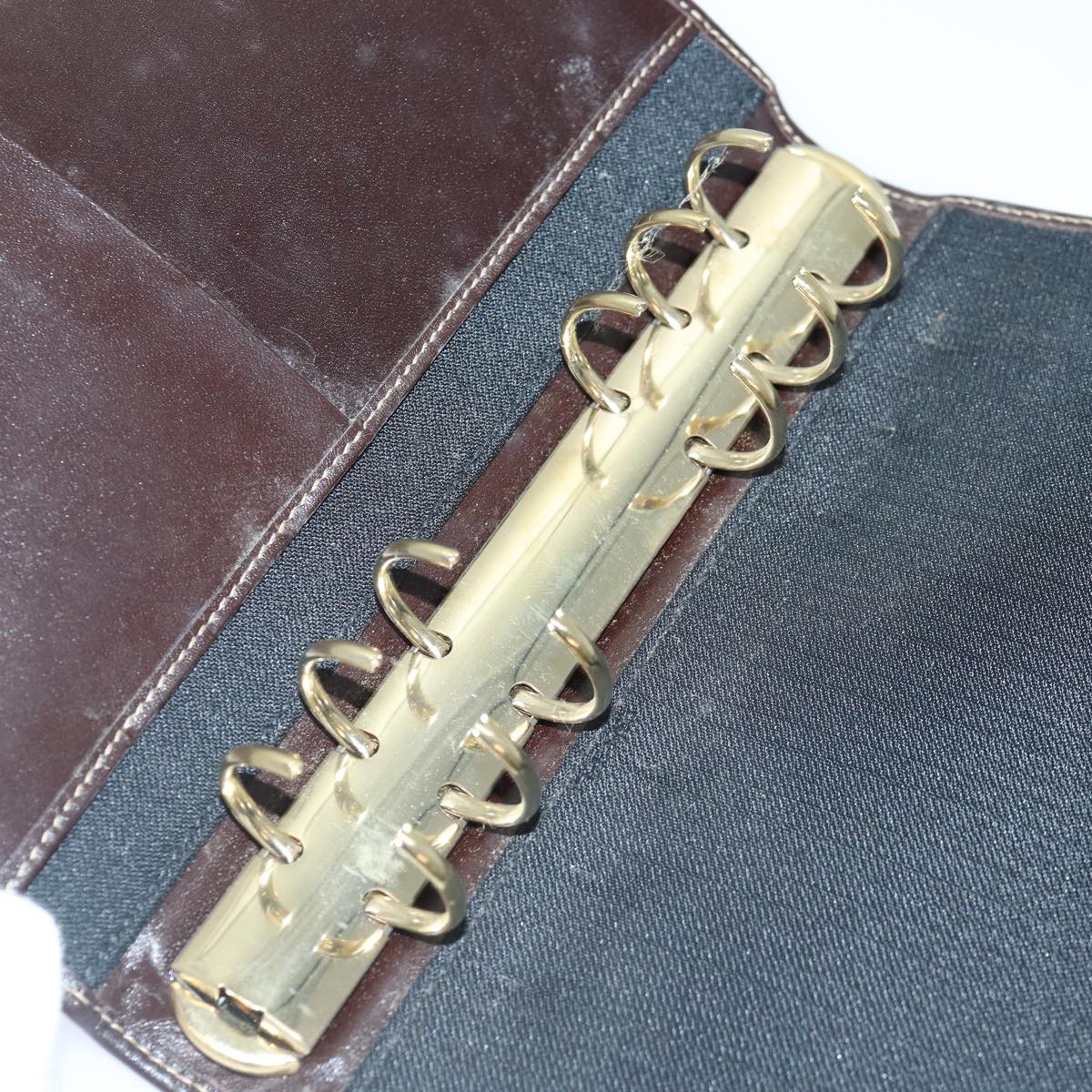 FENDI Zucca Canvas Day Planner Cover Brown Black gold ac3226