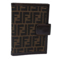 FENDI Zucca Canvas Day Planner Cover Brown Black gold ac3226