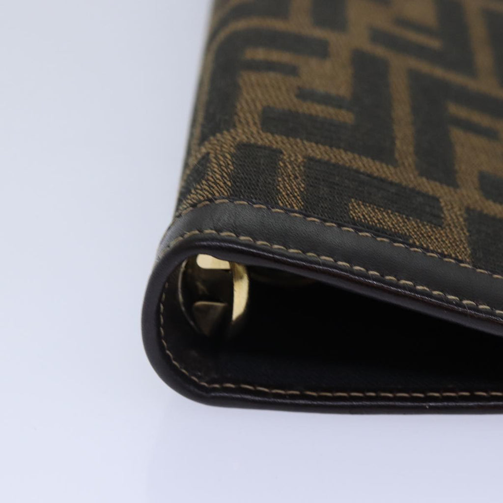 FENDI Zucca Canvas Day Planner Cover Brown Black gold ac3226