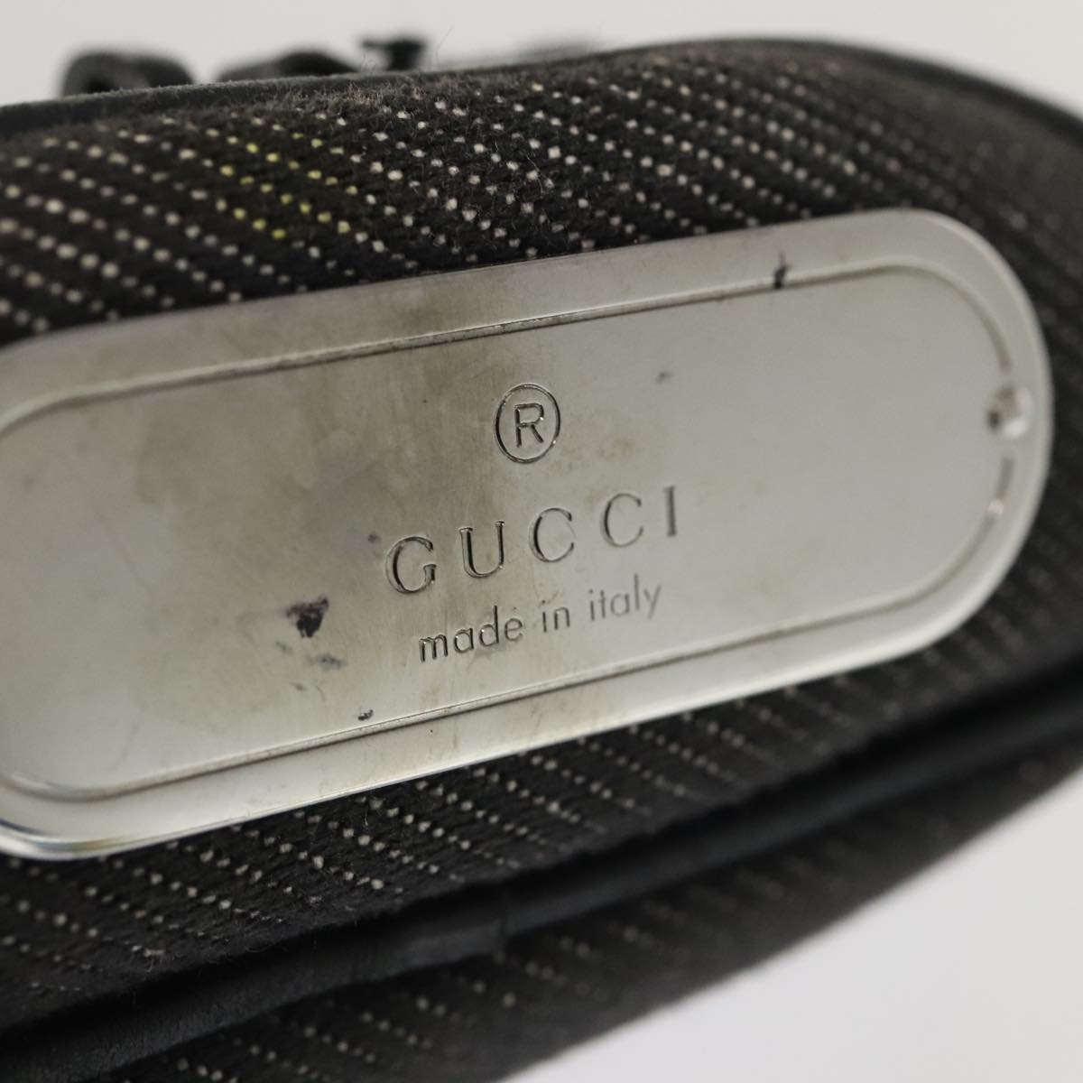 GUCCI Pouch Denim Gray Silver 90627 ac3227