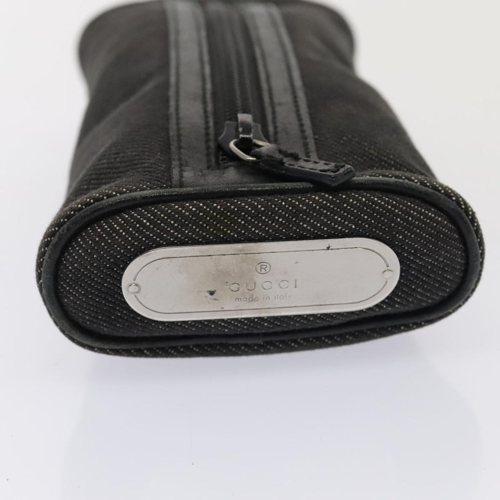 GUCCI Pouch Denim Gray Silver 90627 ac3227