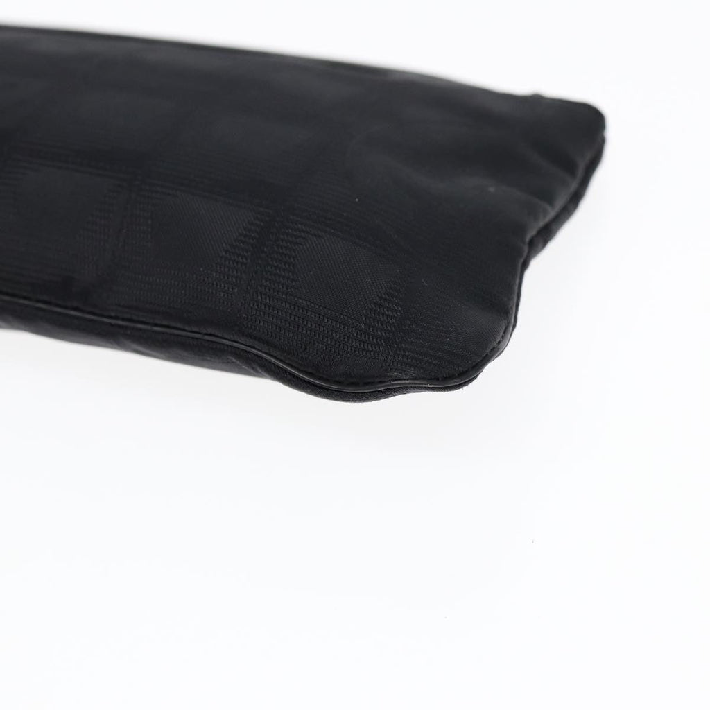 CHANEL New Travel line Pouch Nylon Black CC ac3233