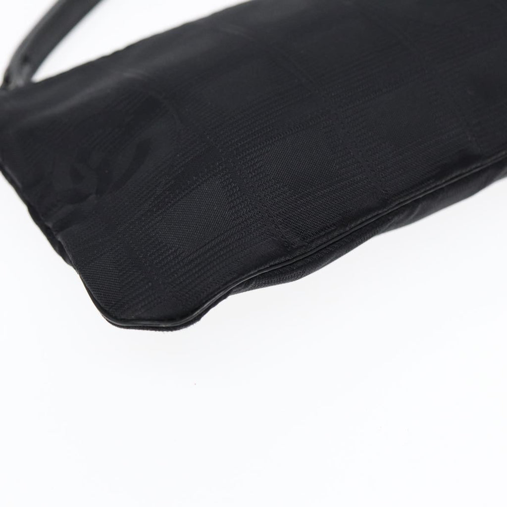 CHANEL New Travel line Pouch Nylon Black CC ac3233
