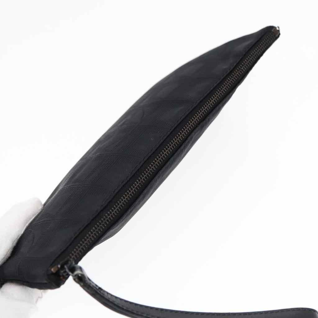 CHANEL New Travel line Pouch Nylon Black CC ac3233