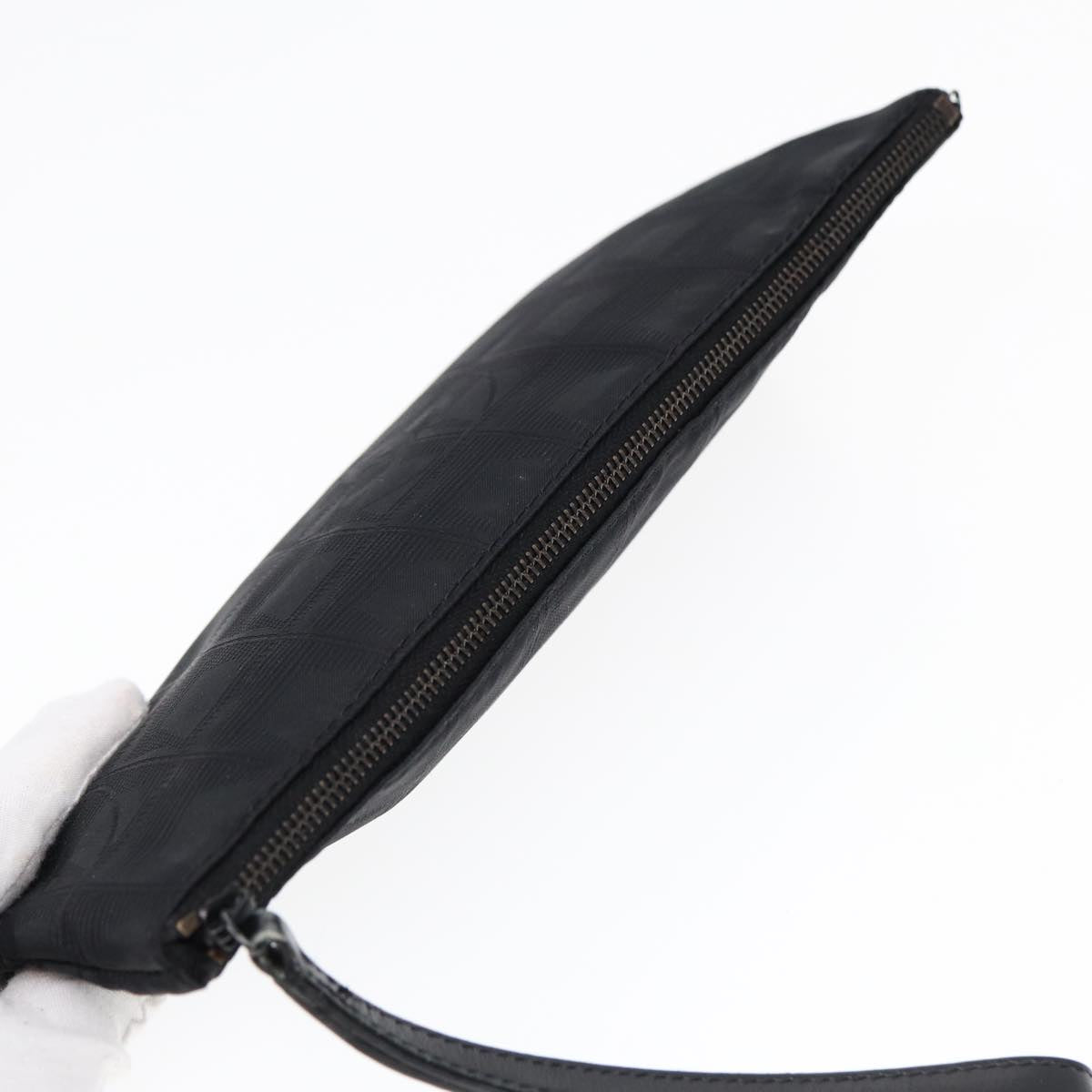 CHANEL New Travel line Pouch Nylon Black CC ac3233