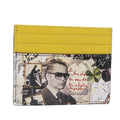FENDI Card Case Leather Yellow ac3270