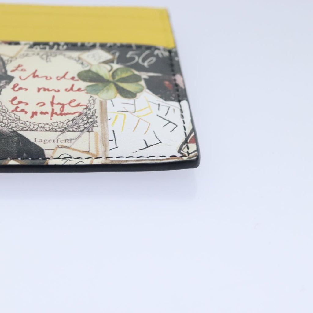 FENDI Card Case Leather Yellow ac3270