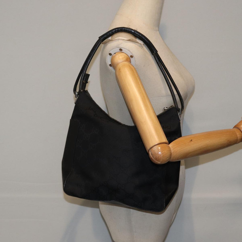 GUCCI GG Canvas Shoulder Bag Black ac3274