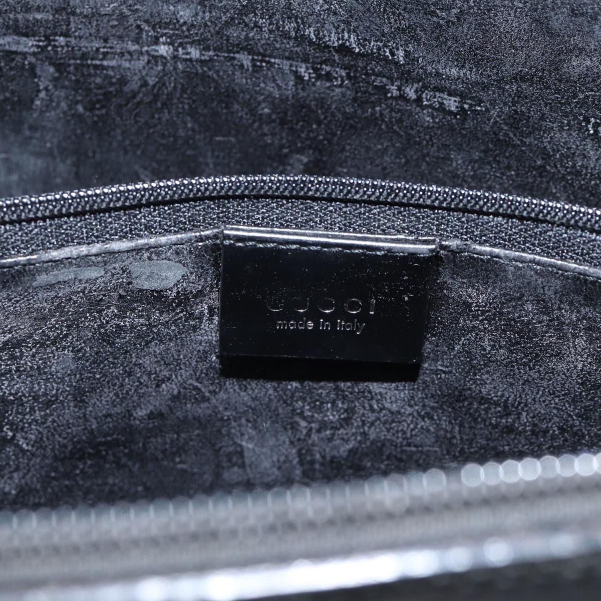 GUCCI Clutch Bag Patent leather Black ac3275