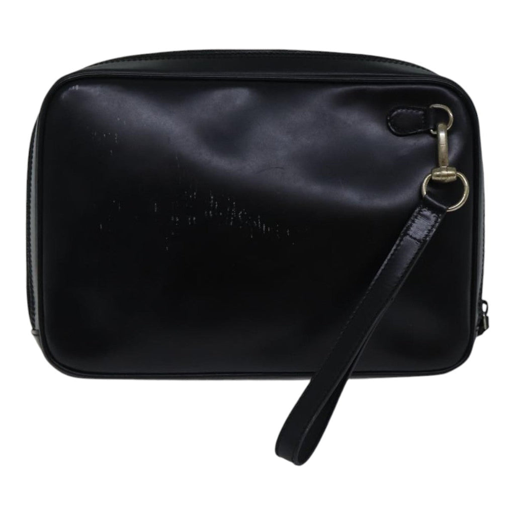 GUCCI Clutch Bag Patent leather Black ac3275