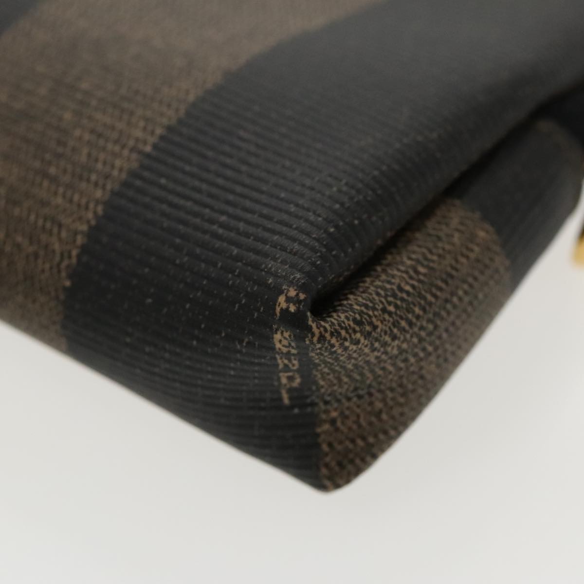 FENDI Pecan Canvas Pouch Coated Canvas Brown Black ac3293