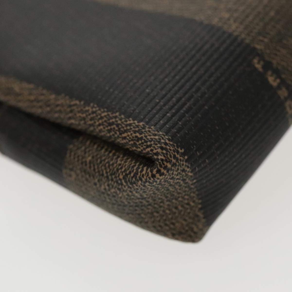 FENDI Pecan Canvas Pouch Coated Canvas Brown Black ac3293
