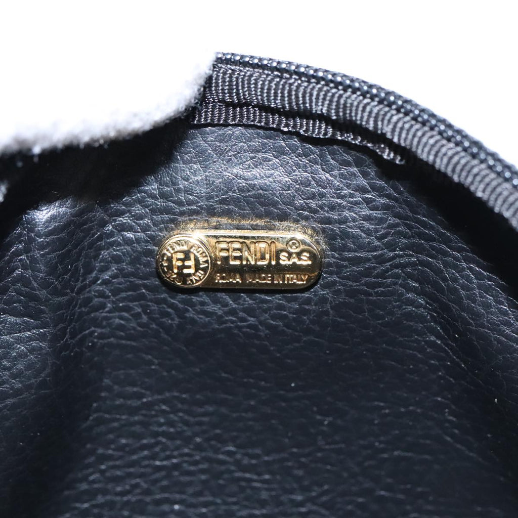 FENDI Pecan Canvas Pouch Coated Canvas Brown Black ac3293