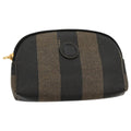 FENDI Pecan Canvas Pouch Coated Canvas Brown Black ac3293