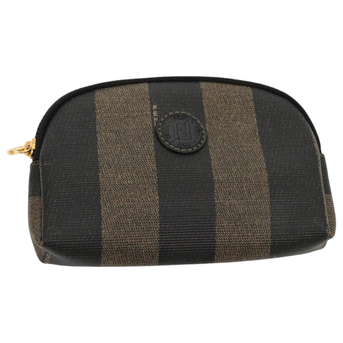 FENDI Pecan Canvas Pouch Coated Canvas Brown Black ac3293