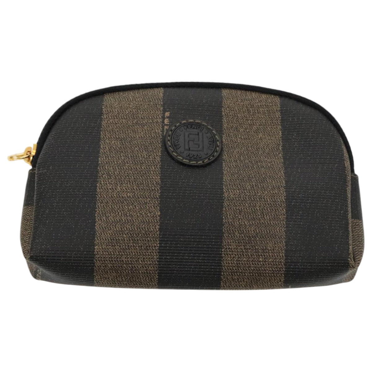FENDI Pecan Canvas Pouch Coated Canvas Brown Black ac3293