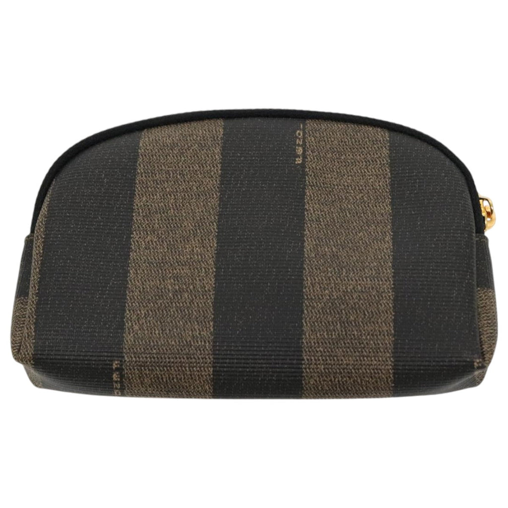 FENDI Pecan Canvas Pouch Coated Canvas Brown Black ac3293
