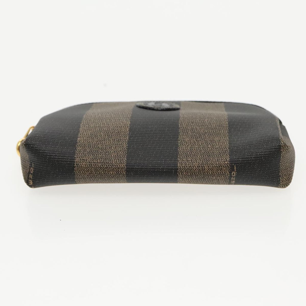 FENDI Pecan Canvas Pouch Coated Canvas Brown Black ac3293