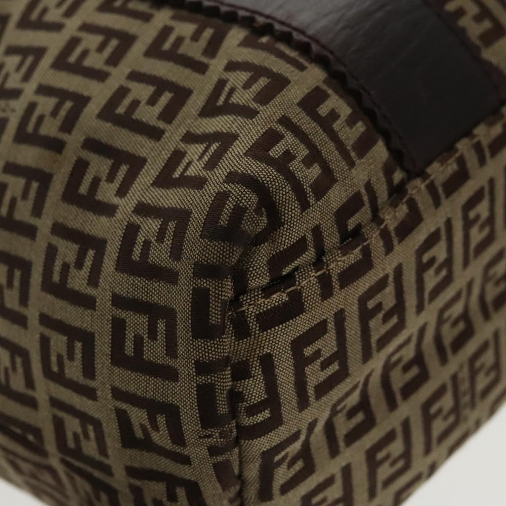 FENDI Zucchino Canvas Tote Bag Beige Gold ac3304