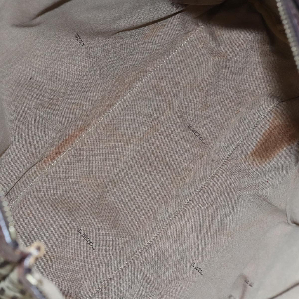 FENDI Zucchino Canvas Tote Bag Beige Gold ac3304