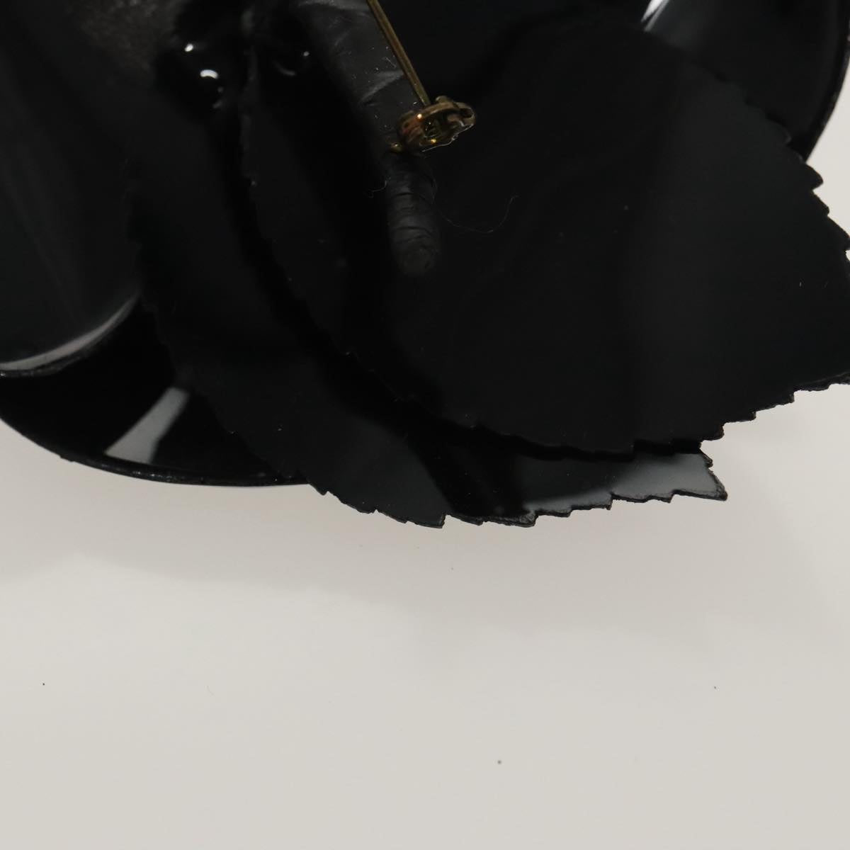 CHANEL Brooch plastic Black CC ac3342