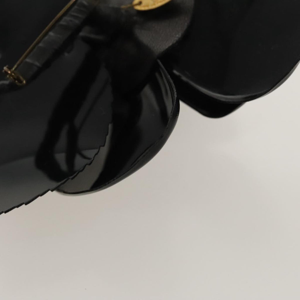 CHANEL Brooch plastic Black CC ac3342