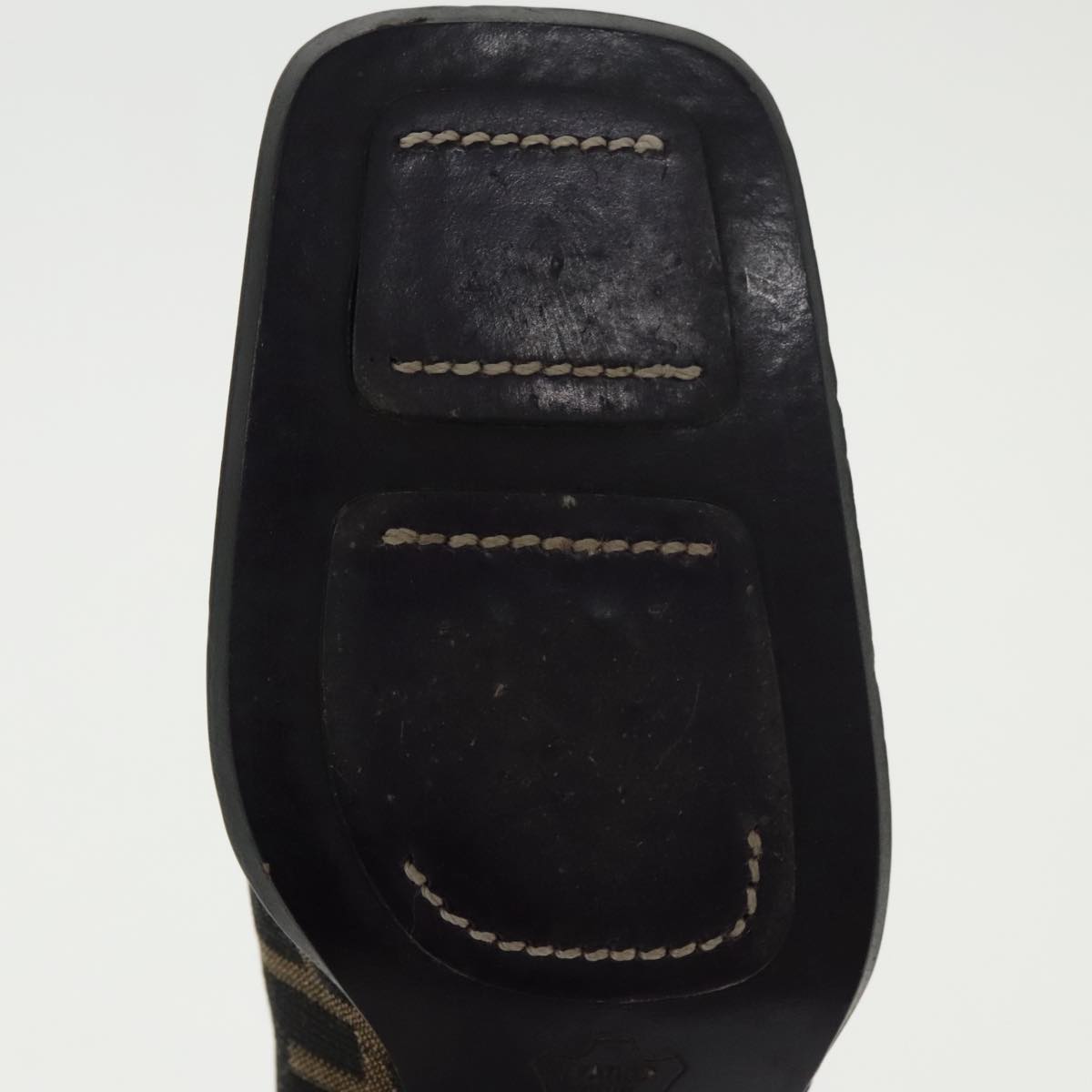 FENDI Zucca Canvas High Heels 36 1/2C Brown Black Purple ac3347