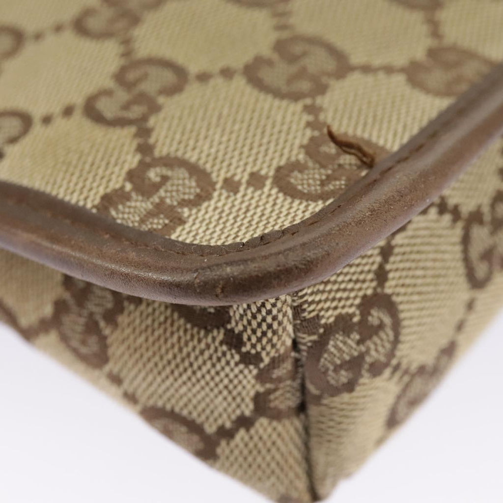 GUCCI GG Canvas Shoulder Bag Beige Brown 92562 ac3353