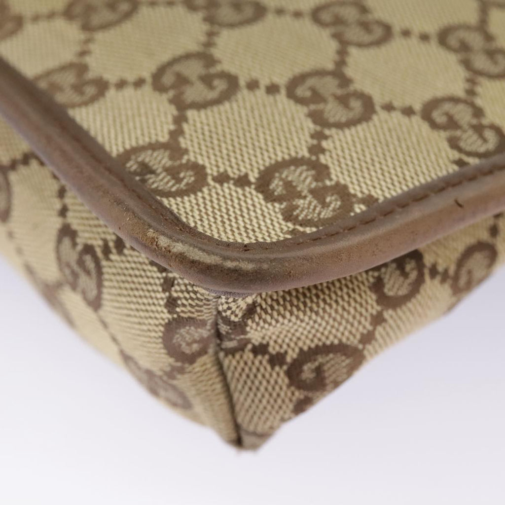 GUCCI GG Canvas Shoulder Bag Beige Brown 92562 ac3353