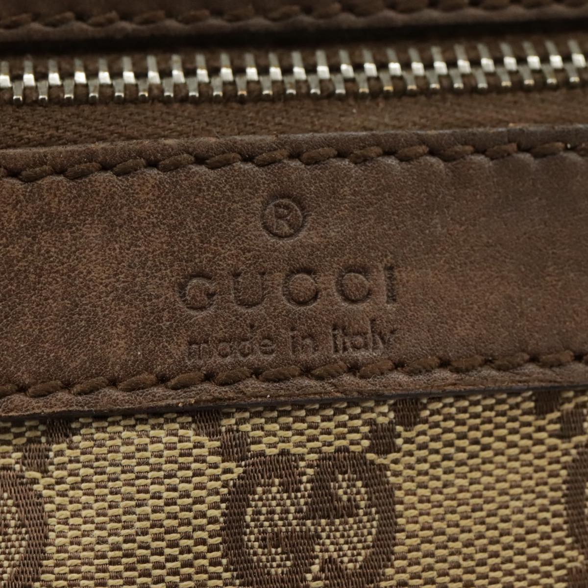 GUCCI GG Canvas Shoulder Bag Beige Brown 92562 ac3353