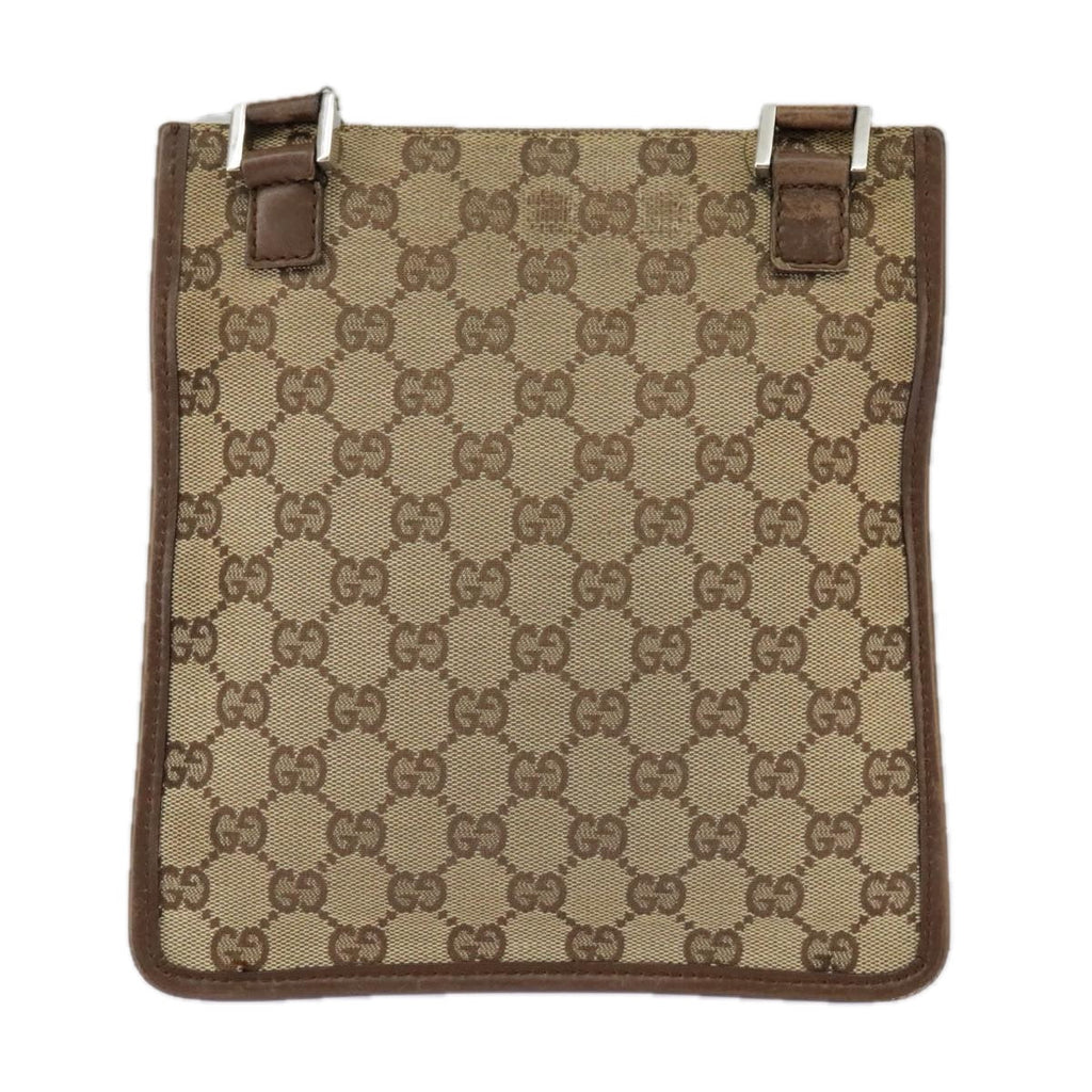 GUCCI GG Canvas Shoulder Bag Beige Brown 92562 ac3353