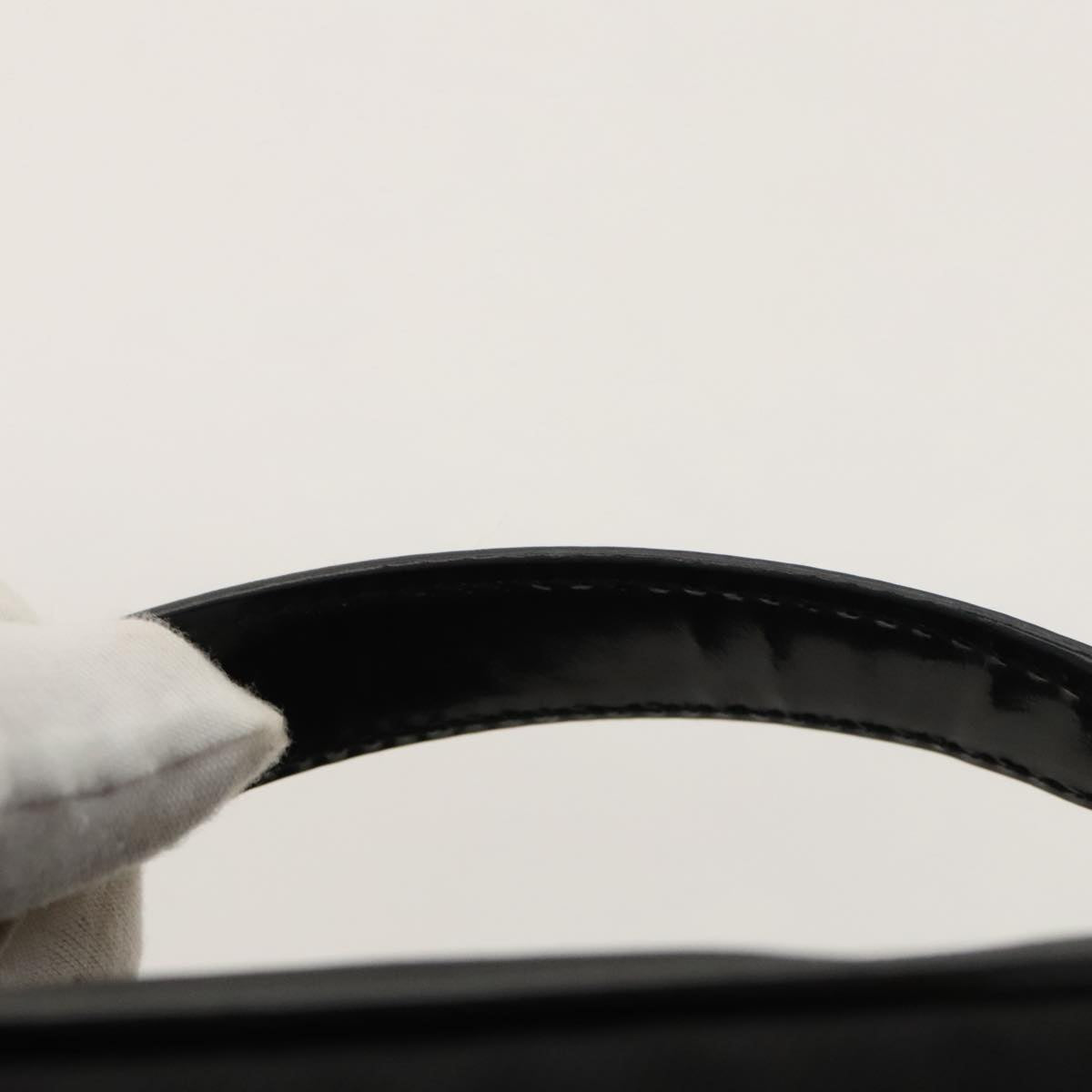 GUCCI Vanity Bamboo Pouch Nylon Black Silver ac3362