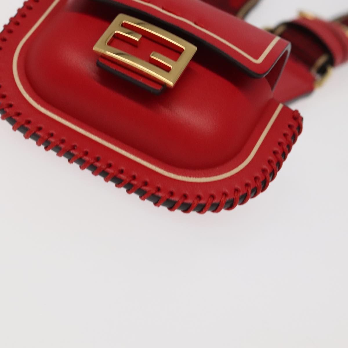 FENDI AirPods case Pouch Leather Red ac3375