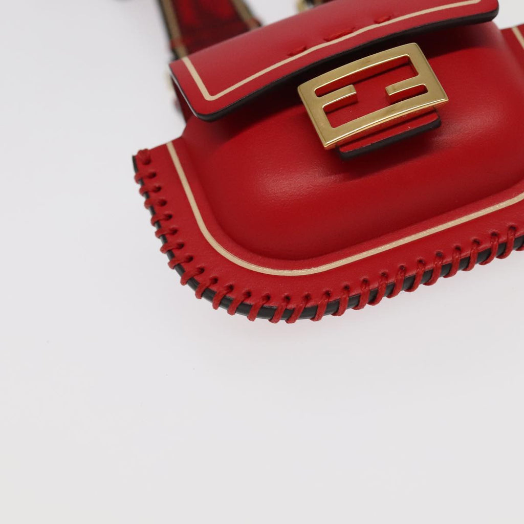 FENDI AirPods case Pouch Leather Red ac3375