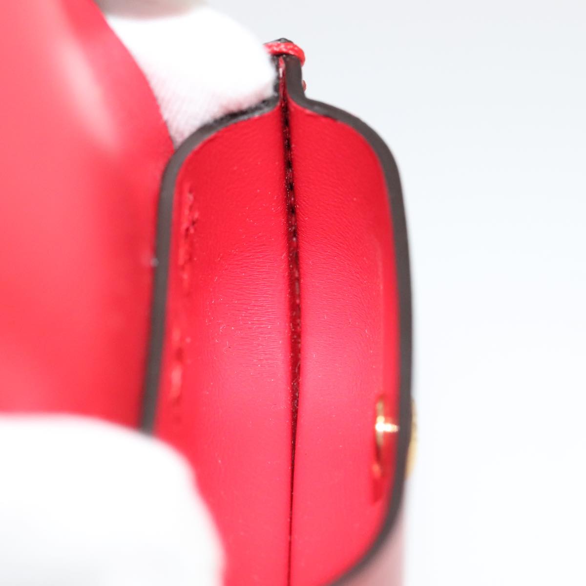 FENDI AirPods case Pouch Leather Red ac3375