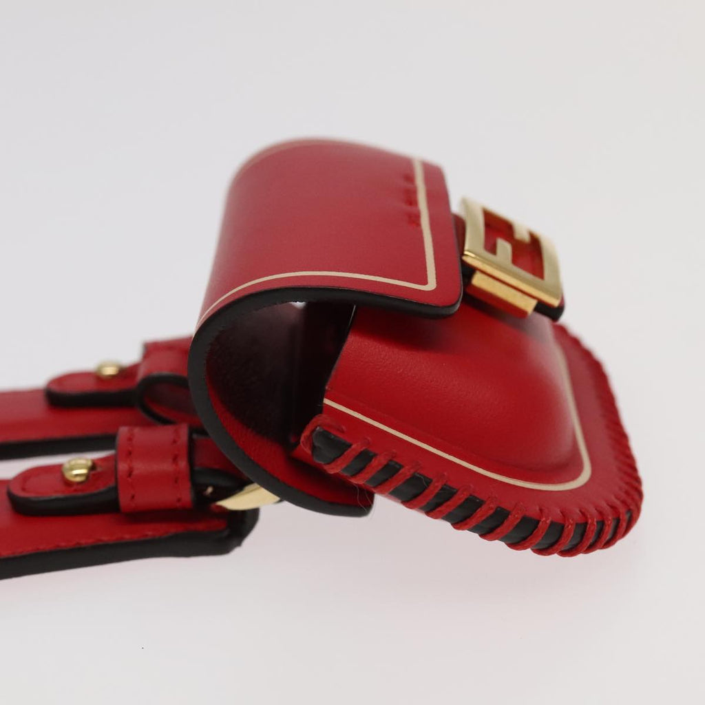 FENDI AirPods case Pouch Leather Red ac3375