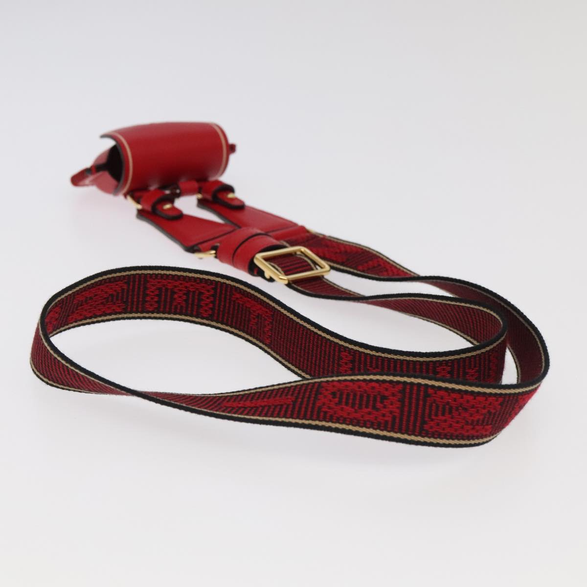 FENDI AirPods case Pouch Leather Red ac3375