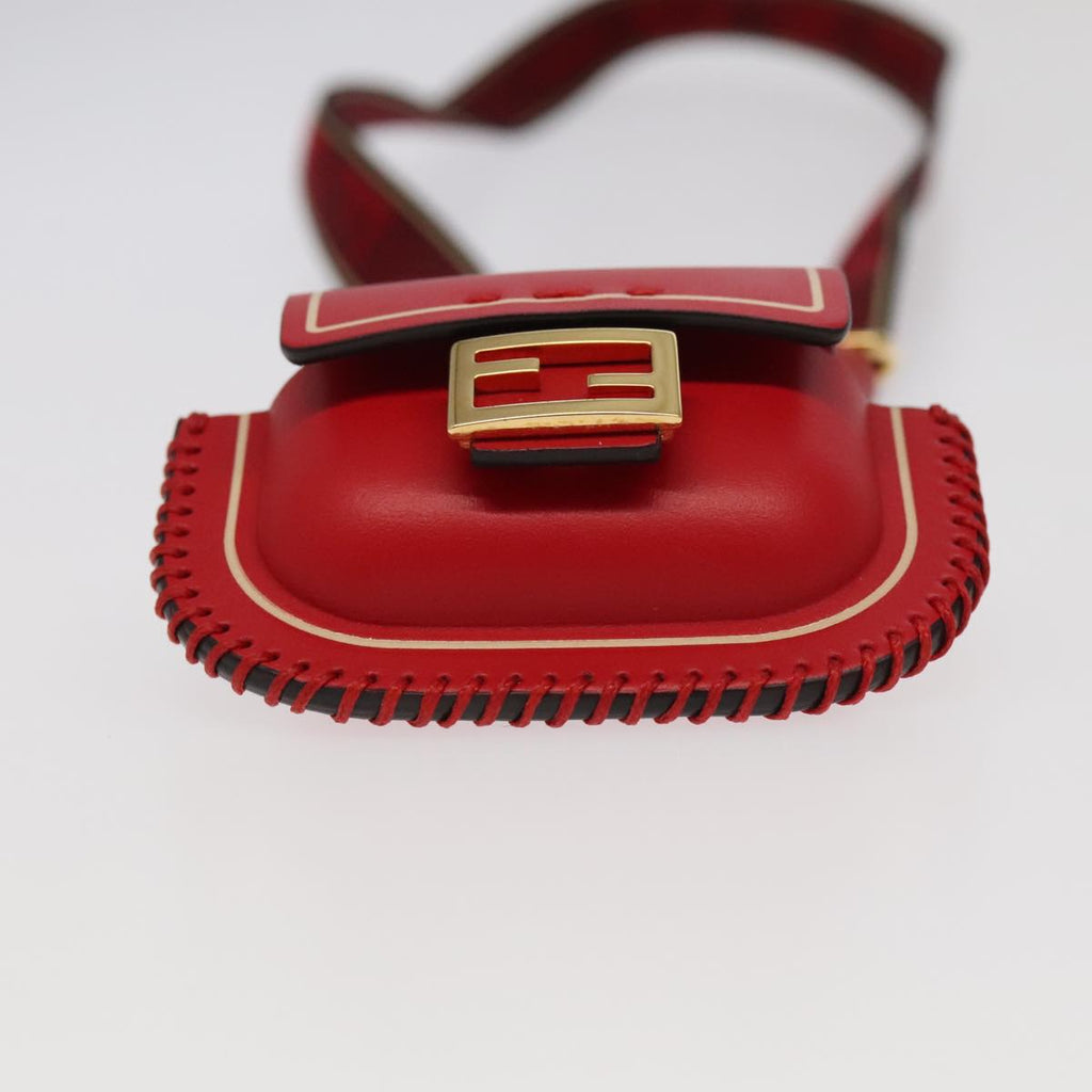 FENDI AirPods case Pouch Leather Red ac3375