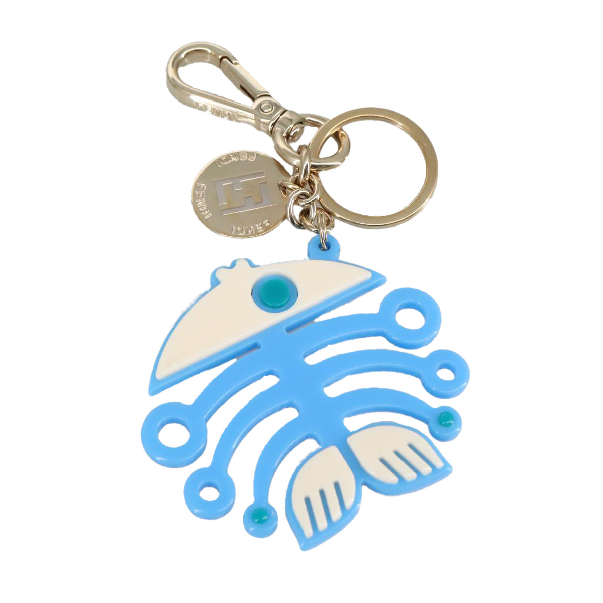FENDI Key Holder plastic Blue ac3395