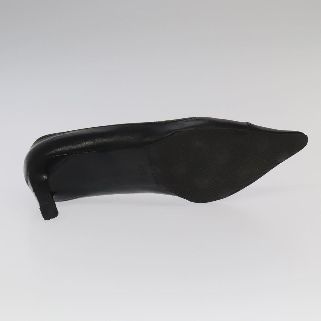 CHANEL High heels Lamb Skin 36 1/2C Black CC ac3409